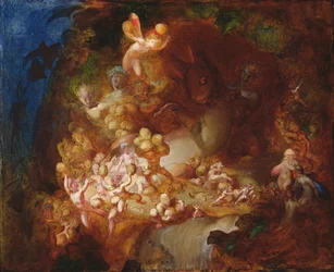 Titianas alver som rånar ekorrboet, 1854