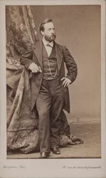 Porträtt av målaren Ludwig Knaus 1829-1910.