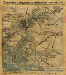 Attack mot Ft. Pulaski Savannah, Georgia, april 1862. LOC gvhs01.vhs00277