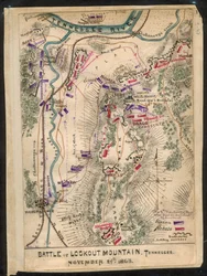 Slaget vid Lookout Mountain, Tennessee 24 november 1863. LOC gvhs01.vhs00173