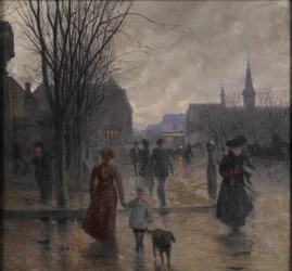 Regnig kväll på Hennepin Avenue, c.1902