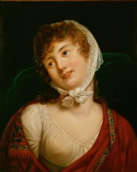 Marie Walewska, Napoleons älskarinna och mor till hans biologiska son Alexander ... (olja på duk)
