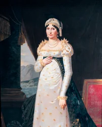 Porträtt av Laetitia Bonaparte (Letizia Maria Ramolino) (1750-1836), mor till Napoleon Bonaparte Detail. Målning av Robert Lefevre (1755-1830) Museo Napoleonico, Rom