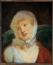 Porträtt av Mary Laczinska, grevinna Walewska (1789 - 1817). Målning av Robert Lefevre (1755-1830)