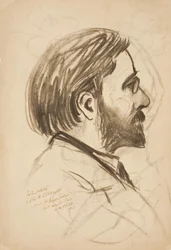 Porträttskiss av Louis M. Eilshemius, 1903.