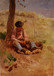 Fältarbetare vilar