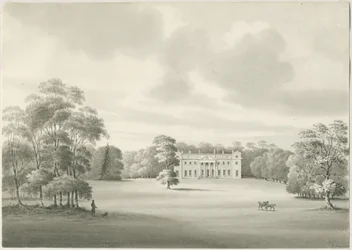 Chillington Hall: sepiateckning