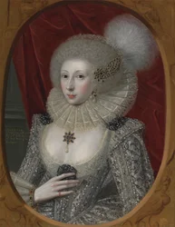 Porträtt av en kvinna, möjligen Elizabeth Pope (ca 1585; levande 1624)