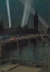 Krigssökljus över Westminster Bridge