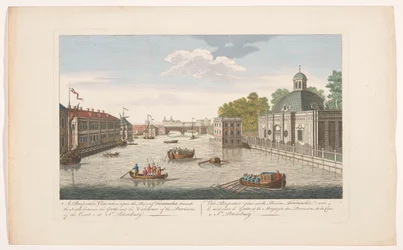Utsikt över Fontanka-floden i Sankt Petersburg sett från norr En perspektivvy, tagen på floden Fontancka, mot söder (...) (titel på objekt)