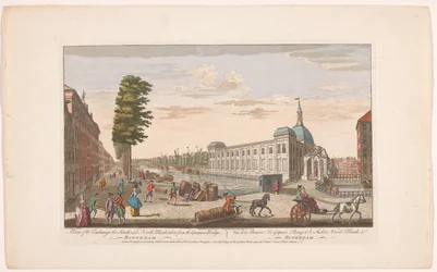 Gezicht op de Beurs te Rotterdam En vy av Exchange the South and North Blaak tagen från Gaapers Bridge (titel på objekt) Holland (serietitel)