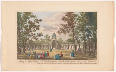 Utsikt över Temple of Comus i Vauxhall Gardens i London Utsikt över Comustemplet &c. i Vauxhall Gardens (titel på objekt) Ranelagh Gardens en Vauxhall Gardens (serietitel)