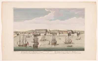 Utsikt över staden Bombay Bombay på Malabarkusten som tillhör East India Company of England (titel på objekt) Settlements of the VOC (serietitel)