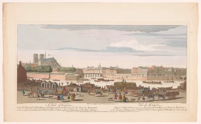 Utsikt över staden Paris sett från Quai de Miramion En vy över Paris, från kyrkan Nostre Dame till Pont de la Tournelle, tagen från Quai de Miramion (...) (titel på objektet) Paris (serietitel)
