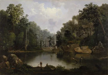 Blue Hole, översvämningsvatten, Little Miami River