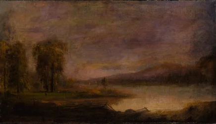 Landskap med sjö, 1864.