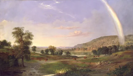 Landskap med regnbåge, 1859.