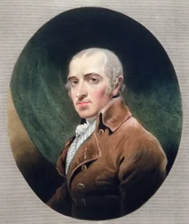 Mr James Gillray (1756-1815) graverad av Charles Turner, publicerad av G. Humphrey 1819 (handfärgad etsning)