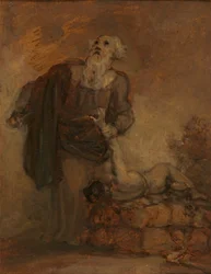 Abraham och Isak (Abraham tar tag i Isaks arm)