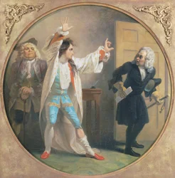 Akt IV, Scene I of Love for Love av William Congreve (1670-1729), målning av Robert Smirke (1752-1845). Storbritannien