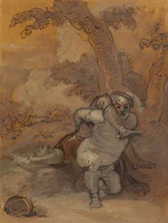 Falstaff drar kroppen av Hotspur