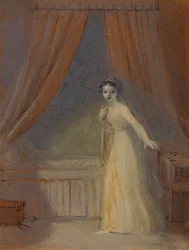 Juliet på väg att ta sitt sovande utkast