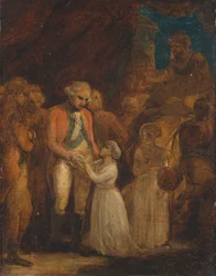 Tipu Sahibs två söner, sultanen av Mysore, överlämnas som gisslan till general Cornwallis