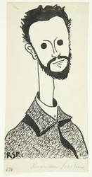 Porträtt av målaren och keramikern Chr. Joachim (1870-1943)