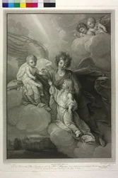 Apotheosis av de avlidna barnen till kung George III av England och hans kvinnliga drottning Charlotte