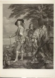 Charles I, kung av England, med James, 1:e hertig av Hamilton