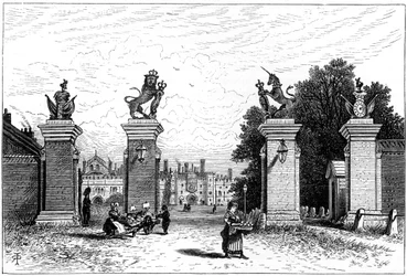 Ingången till Hampton Court Palace, 1880.