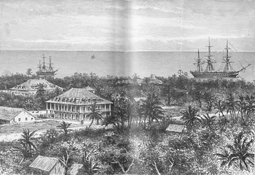 Queens Palace i Papeete, Tahiti, c1885, 1890