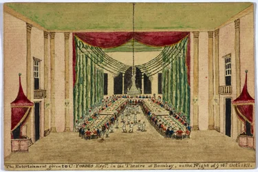 Underhållningen som ges till C. Forbes esquire på teatern i Bombay natten till den 16 oktober 1811.