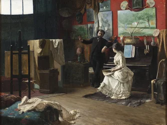 Intermezzo, av Thegerström, Robert (1857-1919). Olja på duk