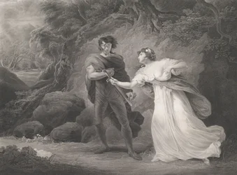 Pisanio och Imogen Shakespeare, Cymbeline, Akt 3, Scene 4..., publicerad första gången 1801, återutgiven 1852.