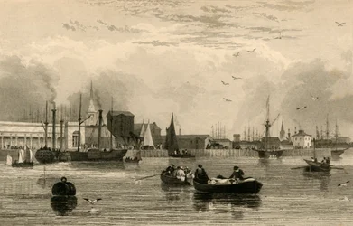 Liverpool, från Mersey, nr III..., c1830.