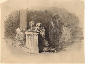 Beande figurer i en kyrka, Florens