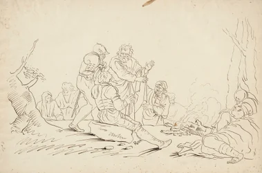 Scen efter Salvator Rosa