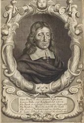 Porträtt av John Milton 1608-1674. Frontispice från Paradise Lost, 1688.