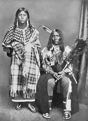 En sioux-hövding och hans squaw, 1912