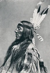 Profilvy av en Sioux, 1912
