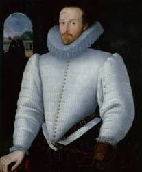 Porträtt av Sir Walter Raleigh (olja)