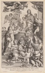 Jungfru och barn med heliga, ca. 1720-1730.