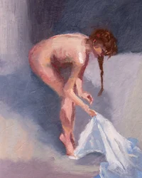 Fresh Laundry, 2023 (olja på papper)