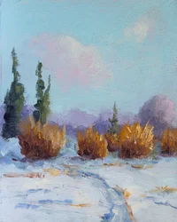 Prairie Rain, 2023 (olja på pannå)