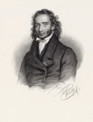 Porträtt av Niccolò Paganini 1782-1840, 1830.