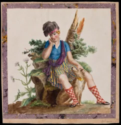 A Highlander, ca 1820 (wc på papper)