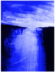 Deep Blue River Flow