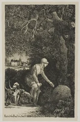 Diplomaten och myrstacken, illustration för fabler och berättelser av Hippolyte de Thierry-Faletans