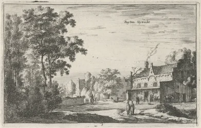 Ansikte i Utrecht Buyten Uytrecht (titel på objekt) Landskap i norra Nederländerna (Roelant Roghman) (serietitel)